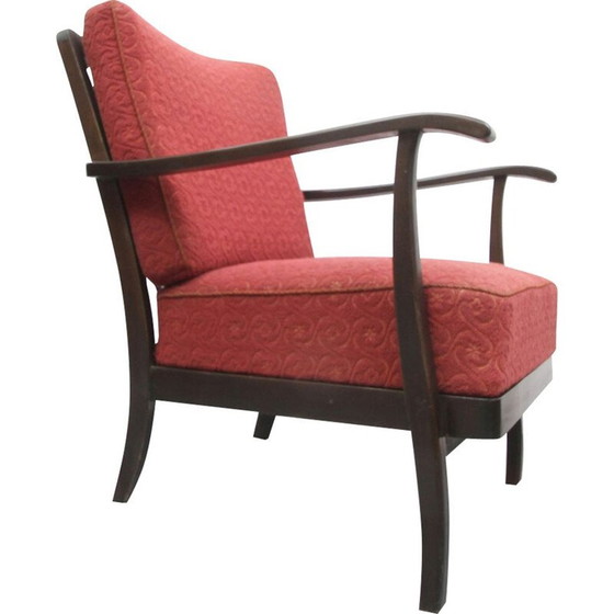 Image 1 of Fauteuil vintage rouge pâle