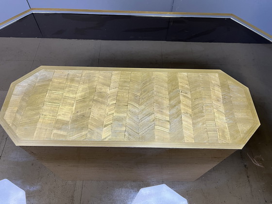 Image 1 of Table Vintage Art Design en laiton gravé par Roger Vanhevel