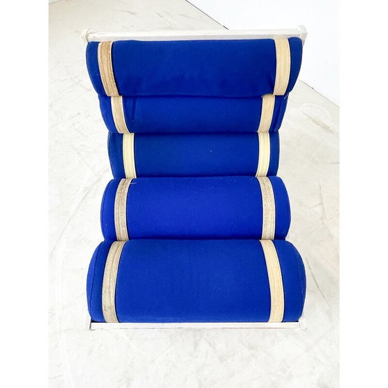 Image 1 of Paire de fauteuils vintage rouges et bleus, Italie 1960