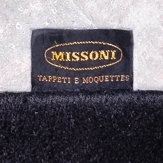 Image 1 of Magnifique tapis géométrique en laine italienne des années 1980 par Missoni pour T&J Vestor