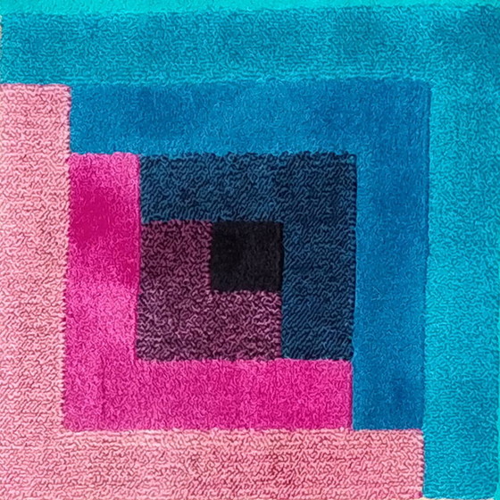 Image 1 of Magnifique tapis géométrique en laine italienne des années 1980 par Missoni pour T&J Vestor