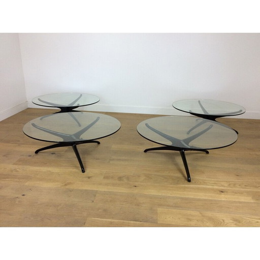 Ensemble de 4 tables basses vintage par Vladimir Kagan, 1950