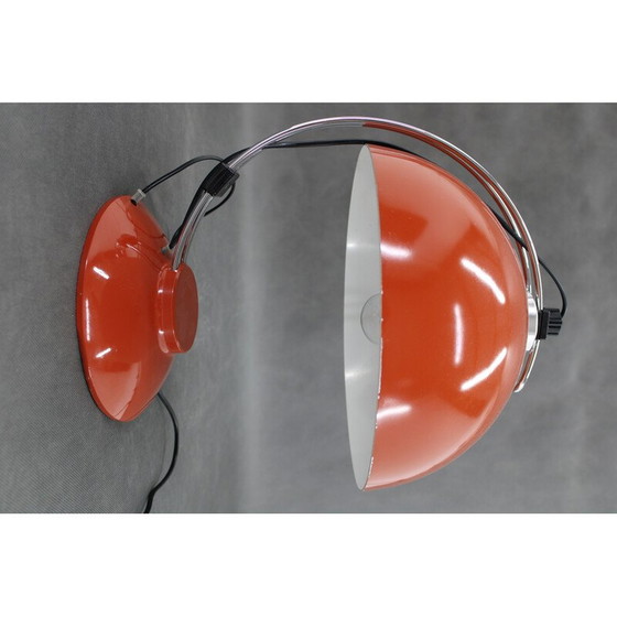Image 1 of Lampe de table rouge vintage, Tchécoslovaquie 1970