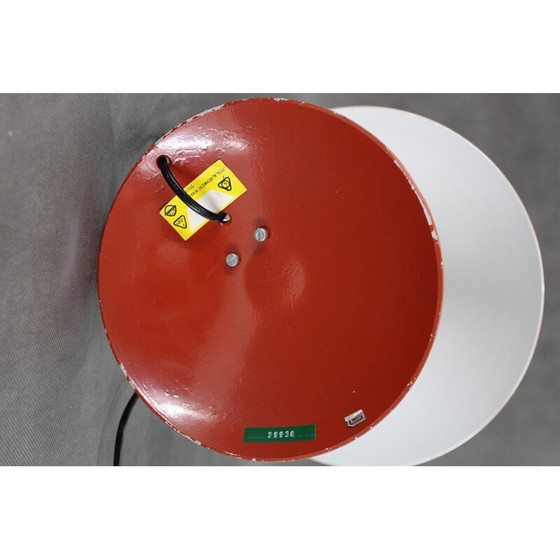Image 1 of Lampe de table rouge vintage, Tchécoslovaquie 1970