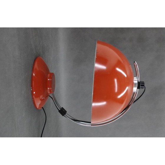 Image 1 of Lampe de table rouge vintage, Tchécoslovaquie 1970