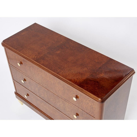 Image 1 of Commode vintage en loupe d'Amboyna, 1940