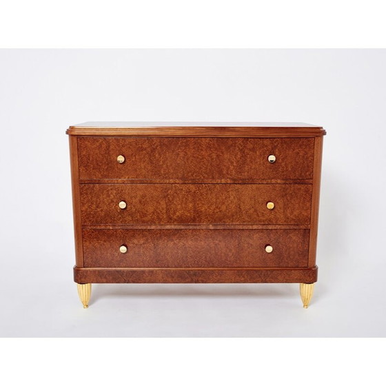 Image 1 of Commode vintage en loupe d'Amboyna, 1940