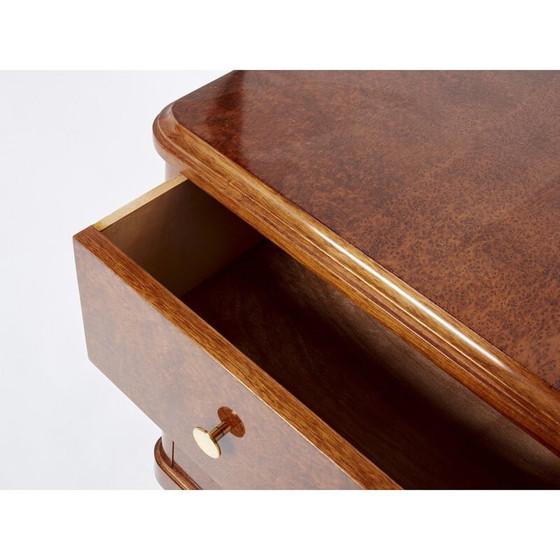 Image 1 of Commode vintage en loupe d'Amboyna, 1940