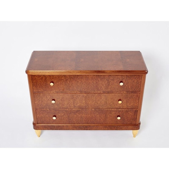 Image 1 of Commode vintage en loupe d'Amboyna, 1940