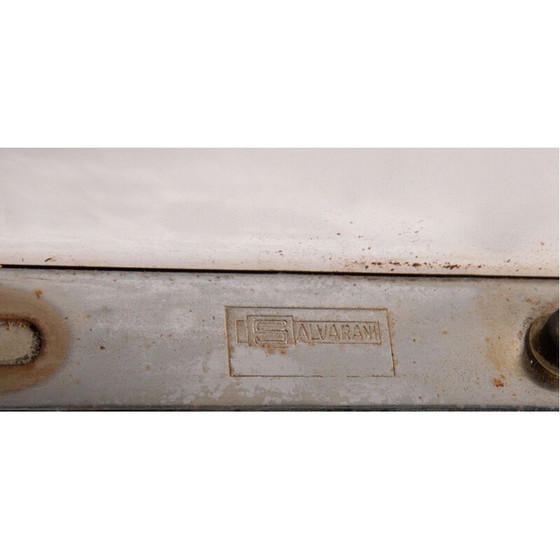 Image 1 of Table de salle à manger vintage Salvarani avec structure en acier chromé 1980