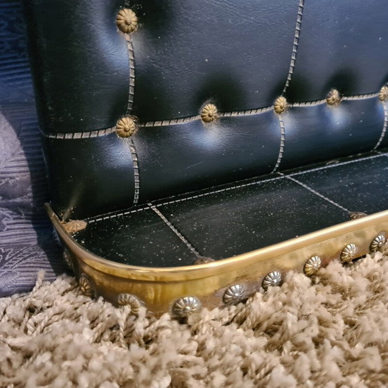 Image 1 of Porte-manteau vintage en skaï noir, 1960