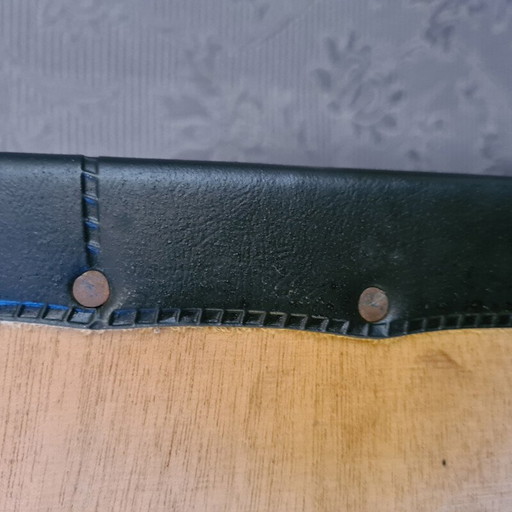 Porte-manteau vintage en skaï noir, 1960