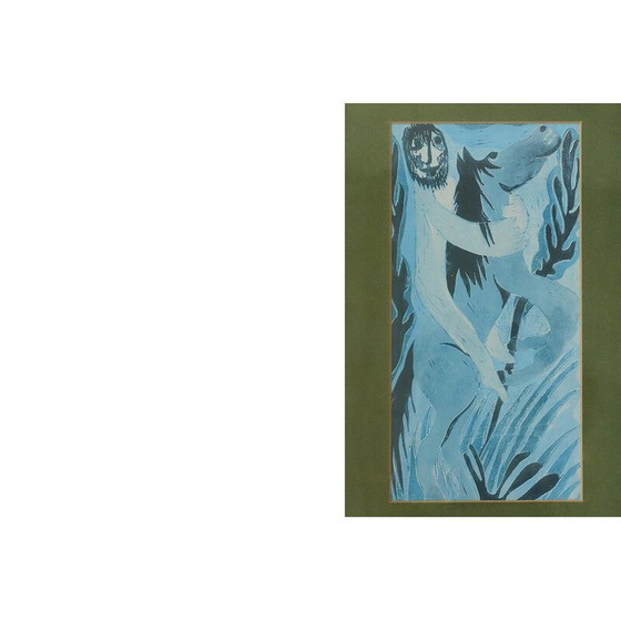 Image 1 of Peinture lithographique couleur vintage