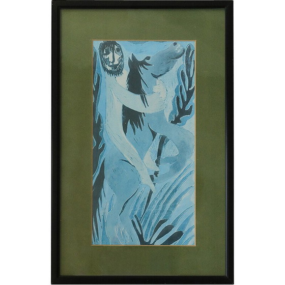 Image 1 of Peinture lithographique couleur vintage