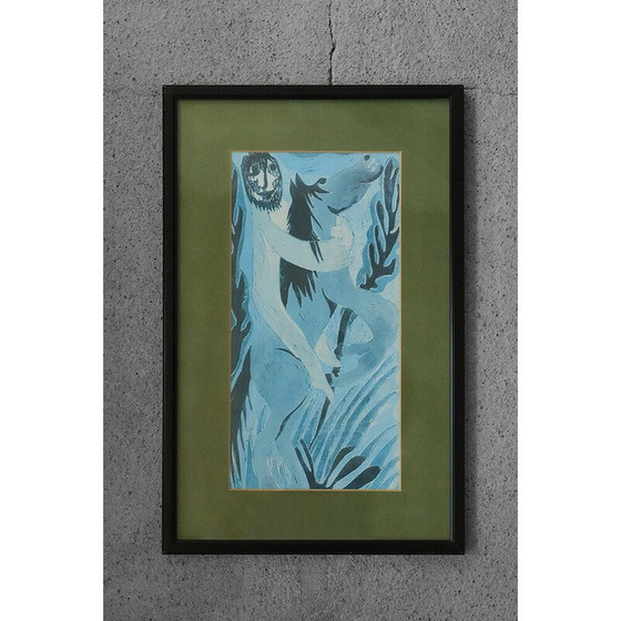 Image 1 of Peinture lithographique couleur vintage