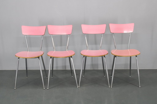 1970S Ensemble de quatre chaises de salle à manger, Italie