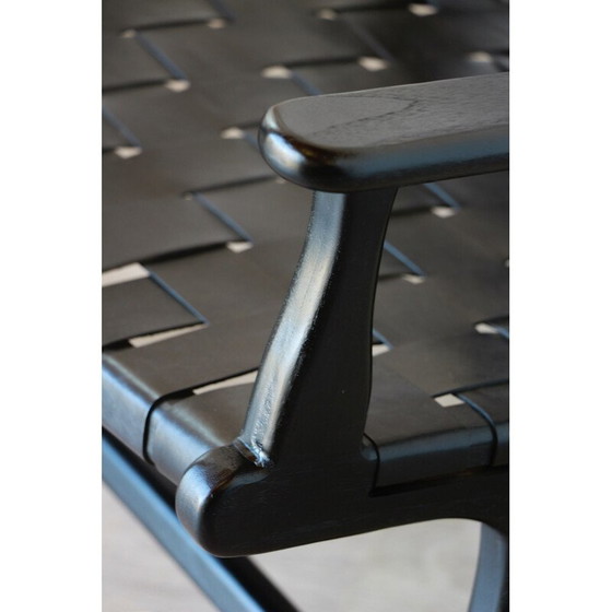 Image 1 of Paire de fauteuils vintage "Hollywood" en cuir noir par Olivier de Schrijver, Belgique