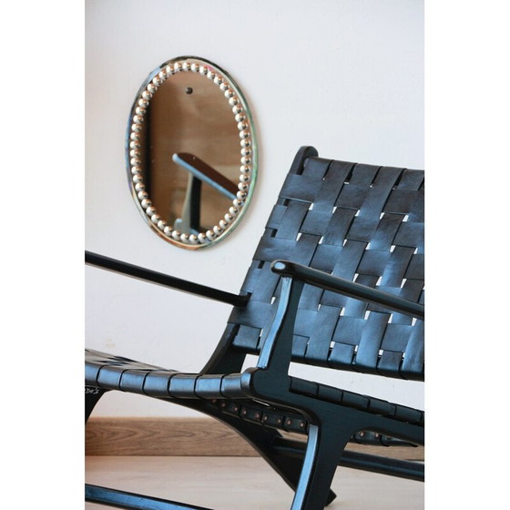 Image 1 of Paire de fauteuils vintage "Hollywood" en cuir noir par Olivier de Schrijver, Belgique