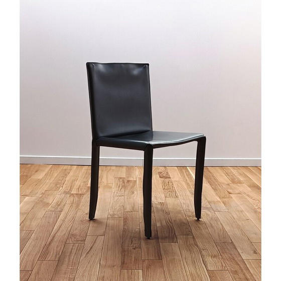 Image 1 of Chaise vintage en cuir épais teinté par Margot pour Cattelan Italia