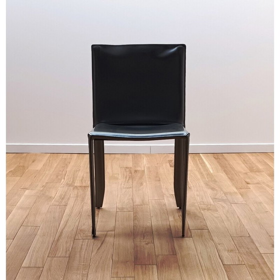 Image 1 of Chaise vintage en cuir épais teinté par Margot pour Cattelan Italia