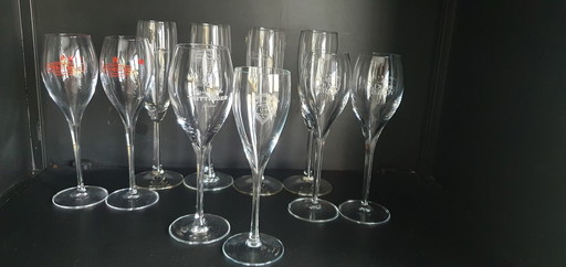 10X Bollinger Champagne Flut Divers