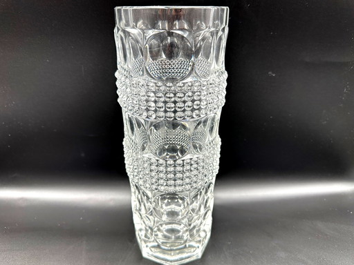 Vase en verre Op Art République tchèque Podebrady