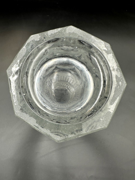 Image 1 of Vase en verre Op Art République tchèque Podebrady