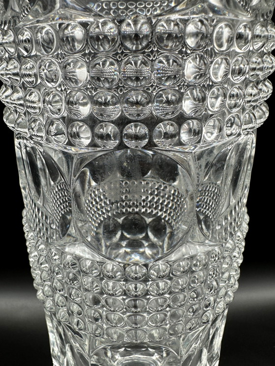 Image 1 of Vase en verre Op Art République tchèque Podebrady