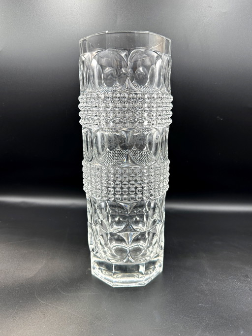 Vase en verre Op Art République tchèque Podebrady