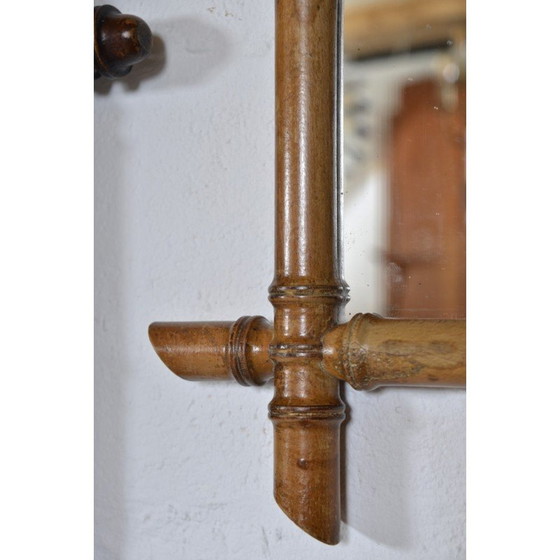 Image 1 of Ensemble de 5 miroirs muraux vintage en faux bambou, France