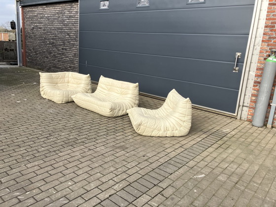 Image 1 of Ligne Roset Togo 1Seat, 2Seat & Corner En Cuir Beige