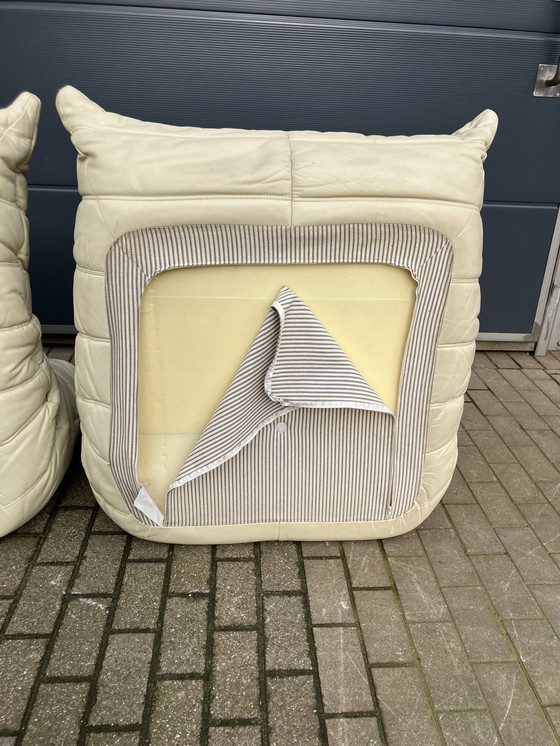 Image 1 of Ligne Roset Togo 1Seat, 2Seat & Corner En Cuir Beige