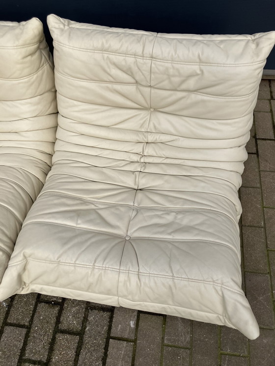 Image 1 of Ligne Roset Togo 1Seat, 2Seat & Corner En Cuir Beige