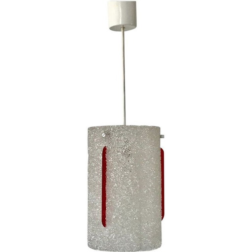 Suspension vintage en tube Perspex, France 1960s