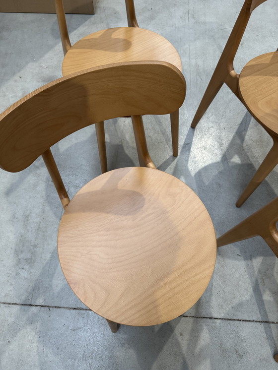 Image 1 of 6 Chaises de salle à manger en bois - Hêtre naturel