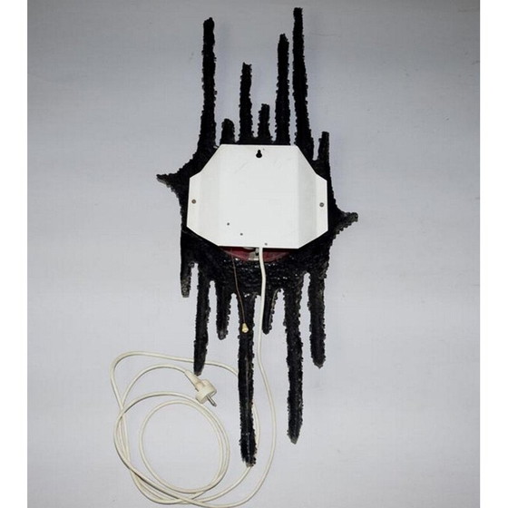 Image 1 of Applique vintage en fer et verre, Tchécoslovaquie, années 1950