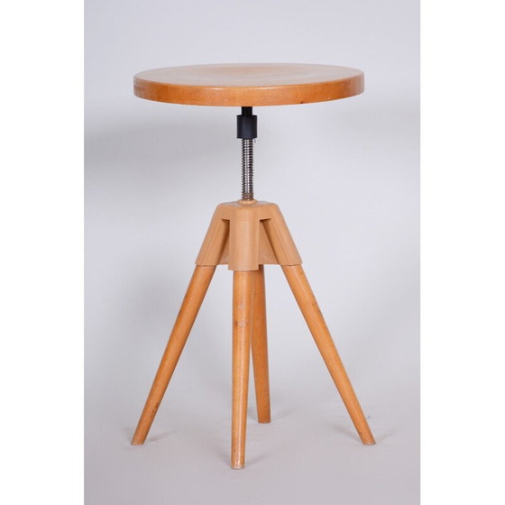 Image 1 of Tabouret pivotant en hêtre, Mid Century, années 1960