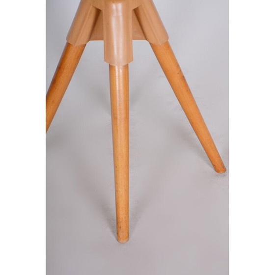 Image 1 of Tabouret pivotant en hêtre, Mid Century, années 1960