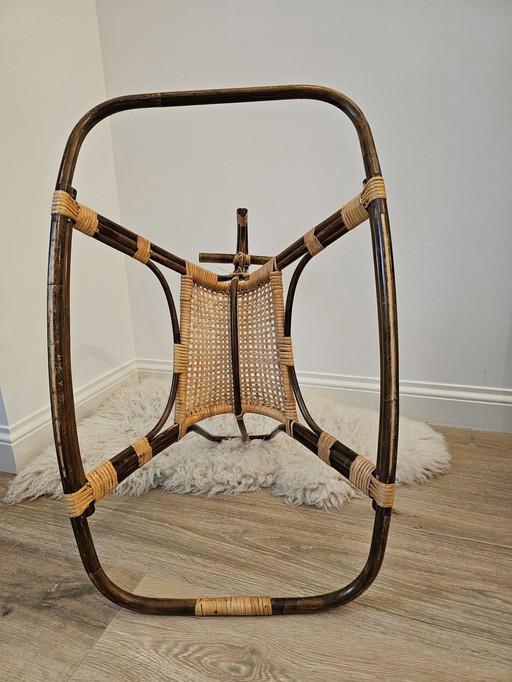 Cheval à bascule en bambou de style Mid Century de Franco Albini