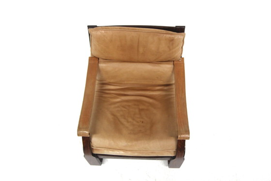 Image 1 of  Fauteuil Scandinave En Cuir Nelo, Norvège, 1980 