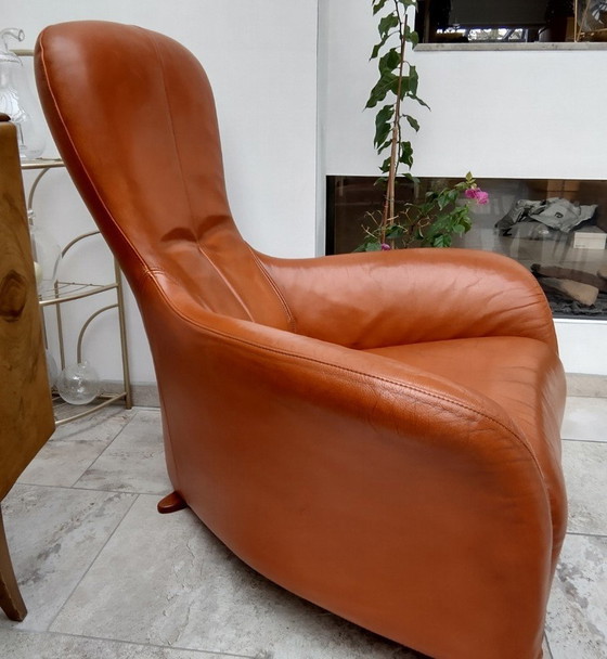 Image 1 of Fauteuil design néerlandais De Toekomst / Sitting Vision ; Bugatti Brown/Camel