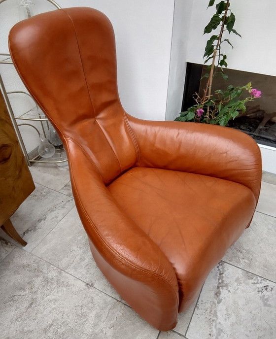 Image 1 of Fauteuil design néerlandais De Toekomst / Sitting Vision ; Bugatti Brown/Camel