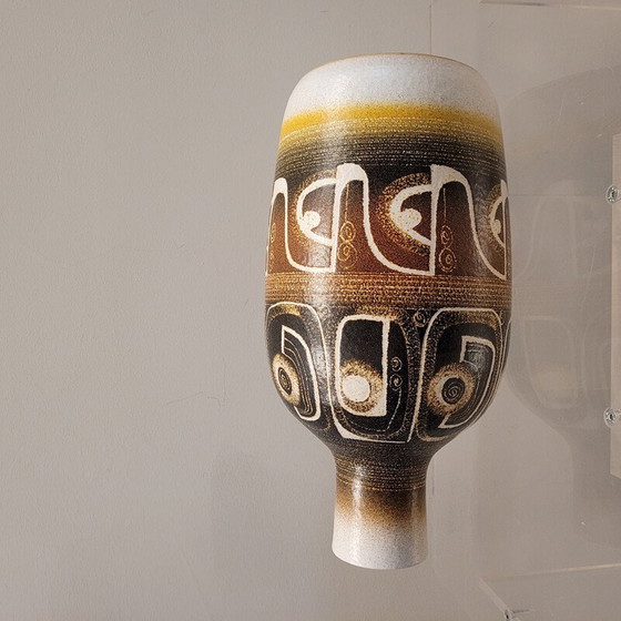 Image 1 of Vase vintage en céramique avec des motifs décoratifs ethniques par Jordi Serra Moragas, Espagne 1970