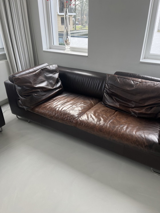 Image 1 of Leolux 3 Seater Sofa And Hocker - Weri Weri