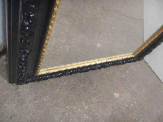 Image 1 of Miroir avec cadre en bois de tilleul sculpté 1980