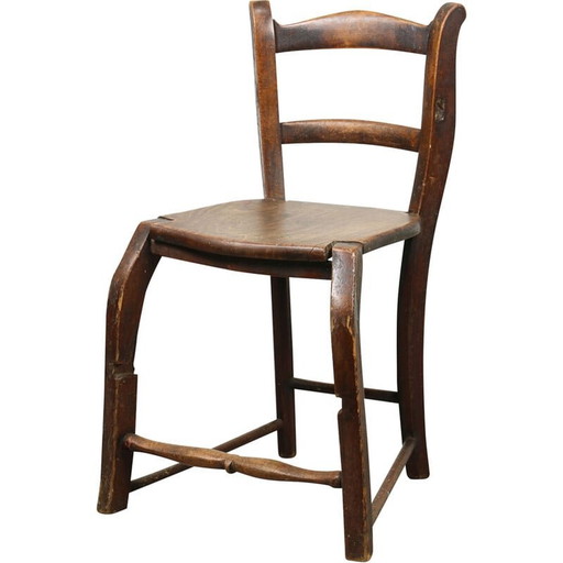 Chaise d'enfant vintage patinée, années 1890