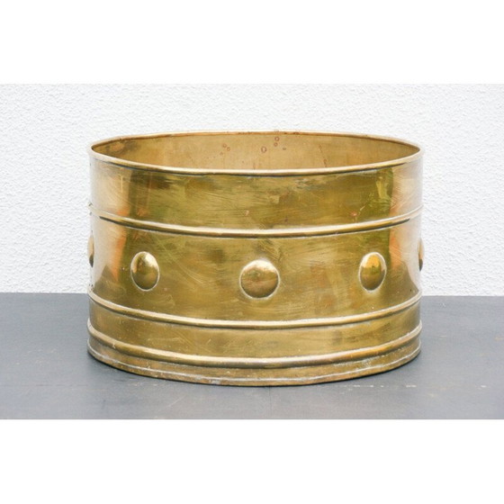 Image 1 of Pot de fleurs vintage en laiton, 1920