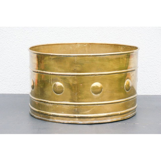 Image 1 of Pot de fleurs vintage en laiton, 1920