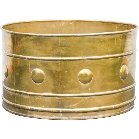 Image 1 of Pot de fleurs vintage en laiton, 1920