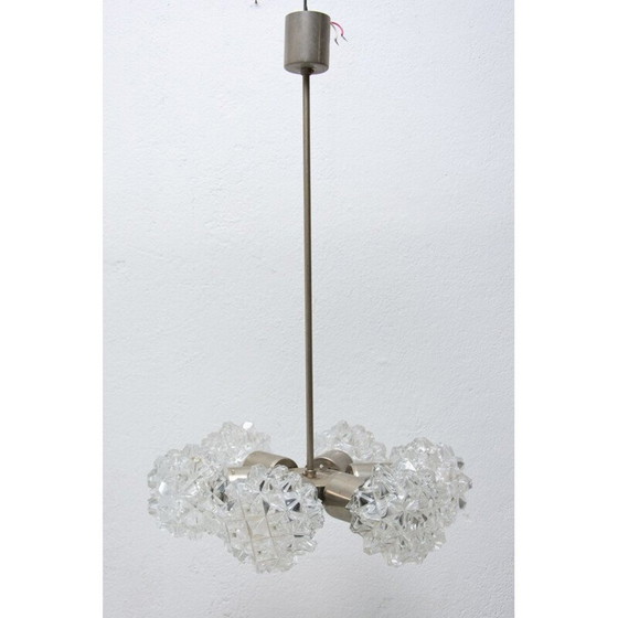 Lustre vintage en verre taillé pour Kamenický Šenov, Tchécoslovaquie 1970 (photo 3 of 13)